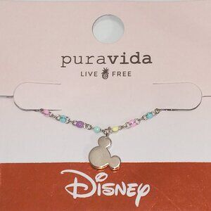 DISNEY PURA VIDA Mickey Enamel Bead Chain Anklet